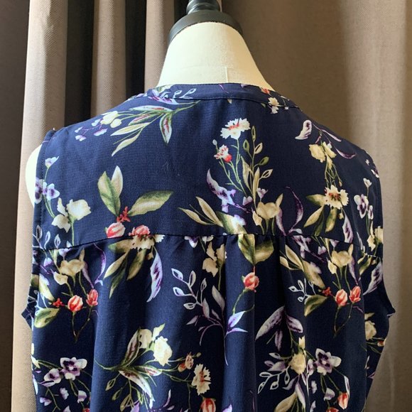 Original Nicole Miller Navy Floral Sundress - Picture 8 of 10